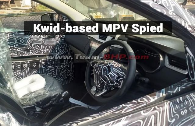 Renault Kwid Based Mpv Rbc Interior Spied Gets Automatic