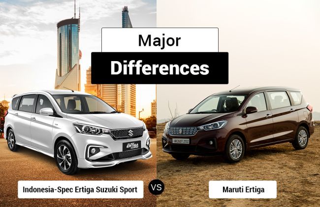Ertiga Suzuki Sport (Indonesia) vs Maruti Ertiga: perbedaan besar