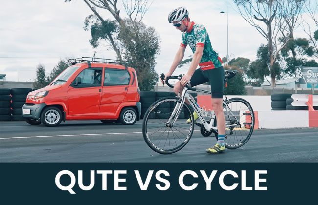 Video: India-made Bajaj Qute Quadricycle Drag Races A Road Bicycle In South Africa | CarDekho.com