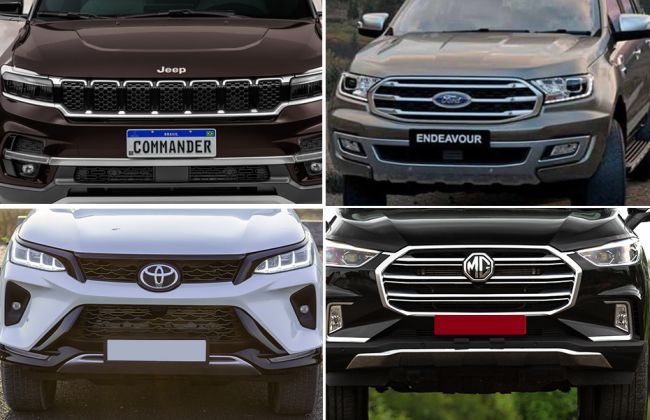 Jeep Commander vs Toyota Fortuner vs Ford Endeavour vs MG Gloster: Spec Comparability