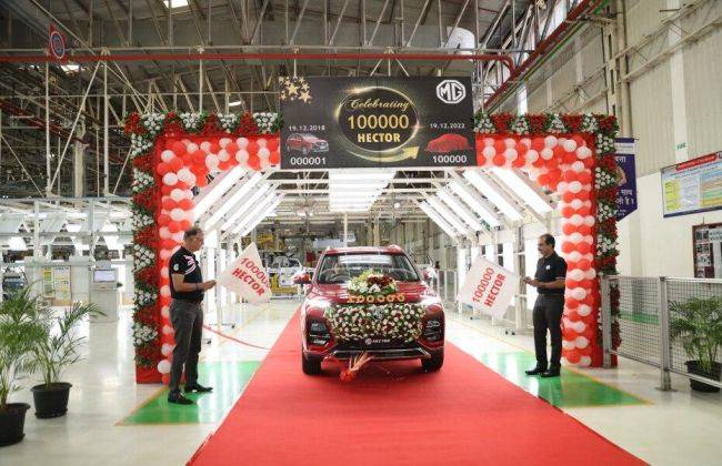 1,00,000th MG Hector Rolled Out From Halol Plant In Its Facelifted ...