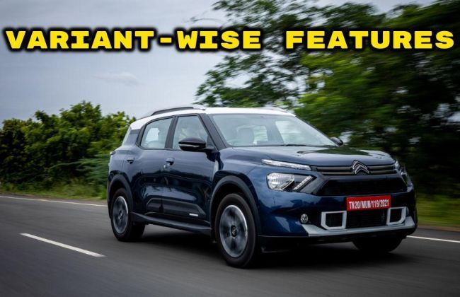 Citroen C3 Aircross Variant-Wise Features Detailed