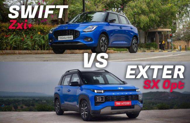 Maruti Swift Zxi Plus vs Hyundai Exter SX Opt: Comparison of Dimensions, Engine, Features, and Prices