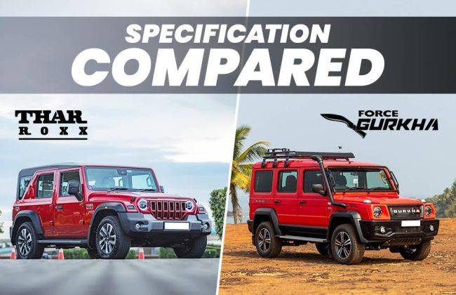 5 Door Mahindra Thar Roxx Vs 5 Door Force Gurkha Price Dimensions