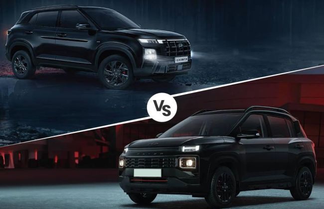 Hyundai Exter Knight Edition vs Creta Knight Edition: Design ...