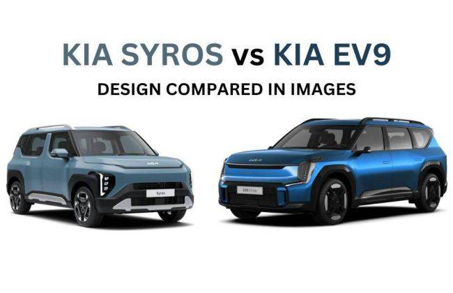 Kia Syros vs Kia EV9: Exterior Design And Cabin Layout Compared