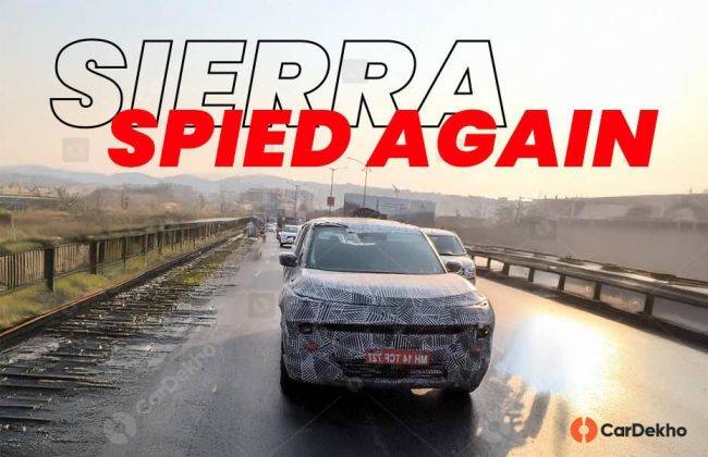 Tata Sierra Spied Testing Again, Exterior Design Seen In Detail