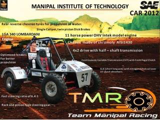 Team Manipal designed TMR V3  to compete in Off Road Track Competition in US