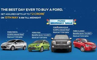 Drive home your dream car from Ford India’s ‘Midnight Sale’ this Sunday