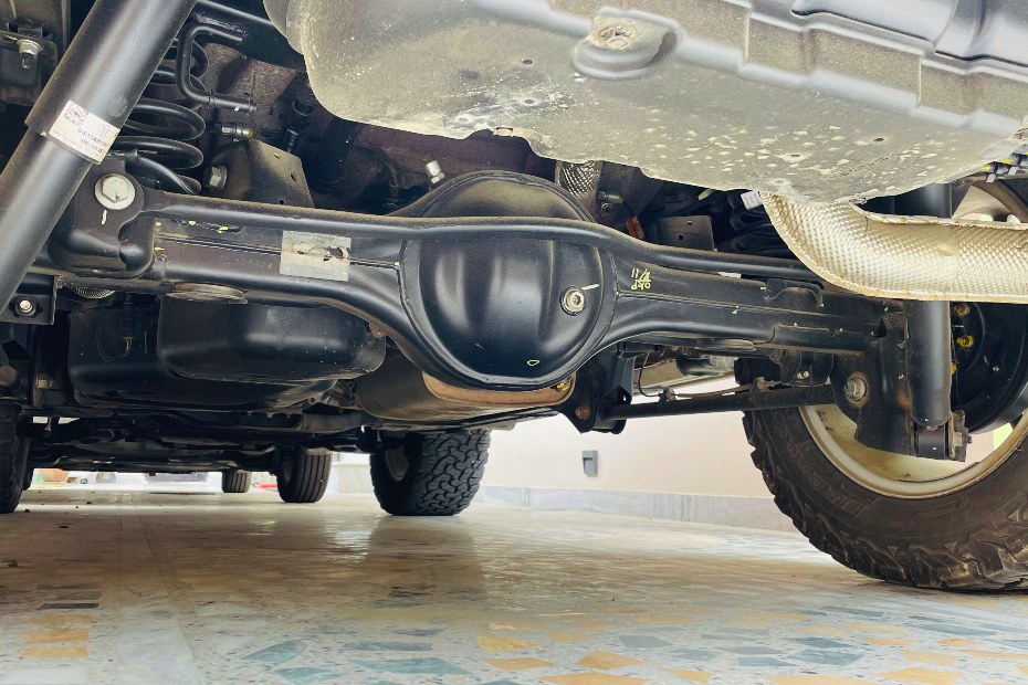 Fivedoor Mahindra Thar Spotted With Same Rear Suspension Setup As The