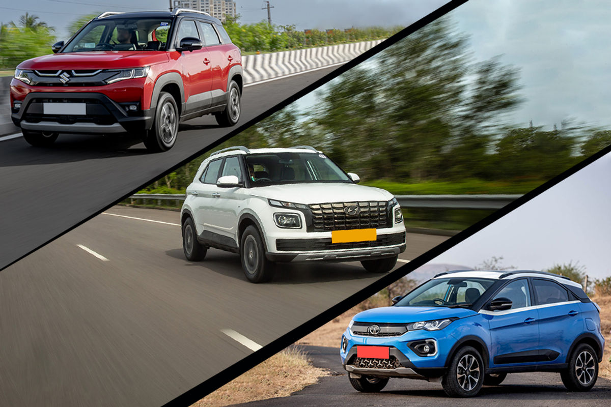 Maruti Brezza, Hyundai Venue, and Tata Nexon Maruti Brezza, Hyundai Venue, and Tata Nexon