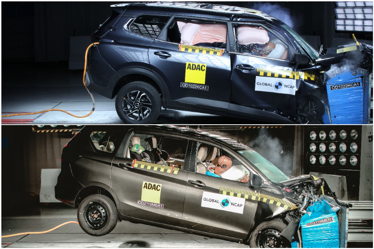 Kia Carens Vs Maruti Ertiga Crash Test Comparo Kia Carens Vs Maruti Ertiga Crash Test Comparo
