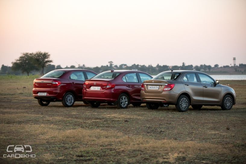 Maruti Dzire vs Honda Amaze vs Ford Aspire