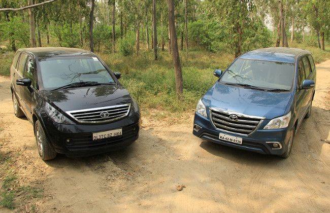 2014 Tata Aria vs 2014 Toyota Innova: Comparison test