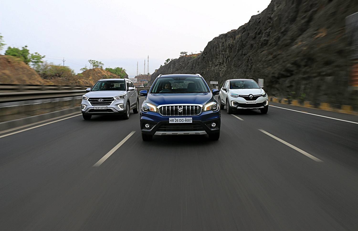 Hyundai Creta vs Renault Captur vs Maruti S-Cross: Diesel Manual Comparison Review