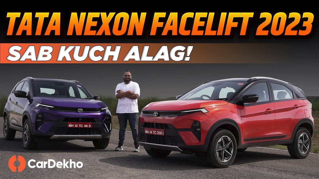 Tata Nexon Facelift 2023 Review In Hindi | Better Design & Features! #tatanexon