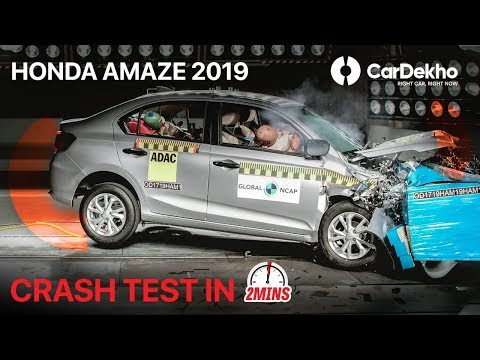 Honda Amaze Crash Test (Global NCAP) | Made In India Car Scores 4/5 Stars, But Only For Adults!|