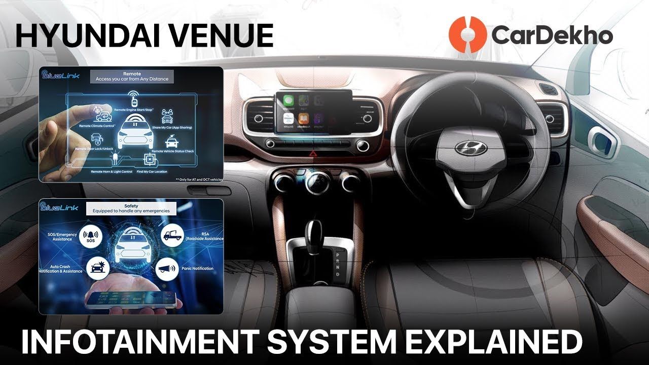 Hyundai Venue BlueLink Infotainment Explained: ? | CarDekho.com