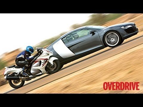 Audi R8 meets Suzuki Hayabusa in Jaisalmer