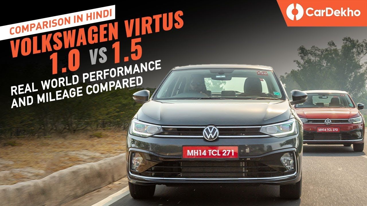 Volkswagen Virtus 1.0 TSI vs 1.5 GT TSI (Hindi) | Real World Performance and Mileage Compared