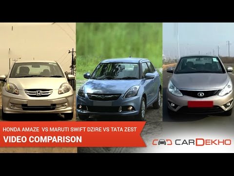 Tata Zest vs Honda Amaze vs Maruti Suzuki Swift Dzire | CarDekho.com