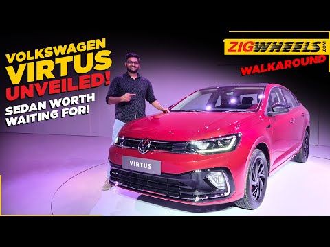Volkswagen Virtus Walkaround from global unveil! | German sedan for India | Looks Features and Style