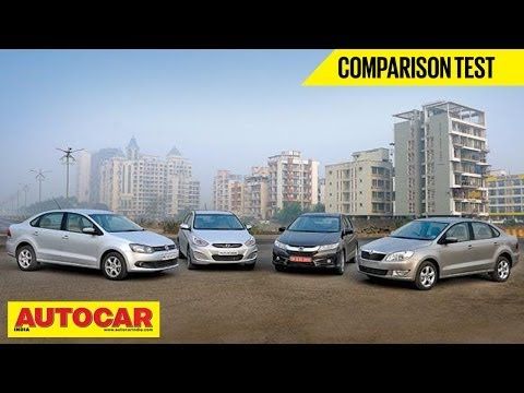 New Honda City Vs Hyundai Verna Vs Skoda Rapid Vs VW Vento | Comparison Test - Volkswagen Video