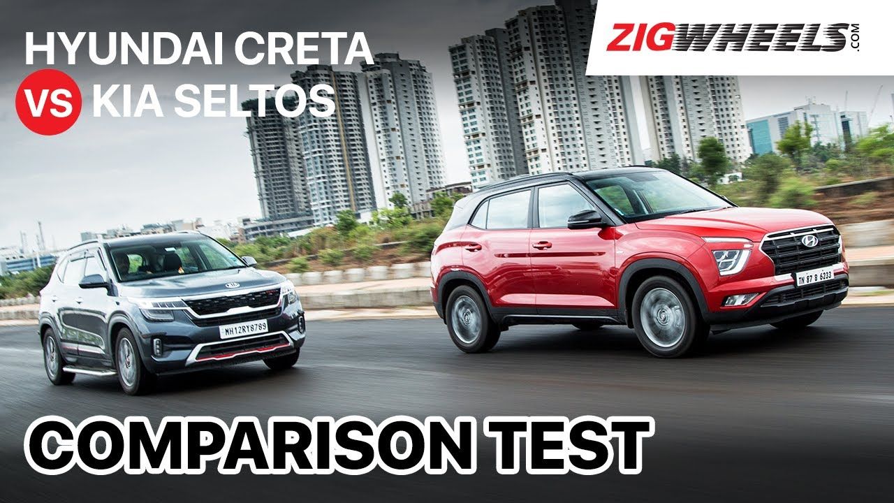 🚗 Hyundai Creta Vs Kia Seltos: Turbo-Petrol ⛽ Automatics | Comparison Test | ZigWheels.com