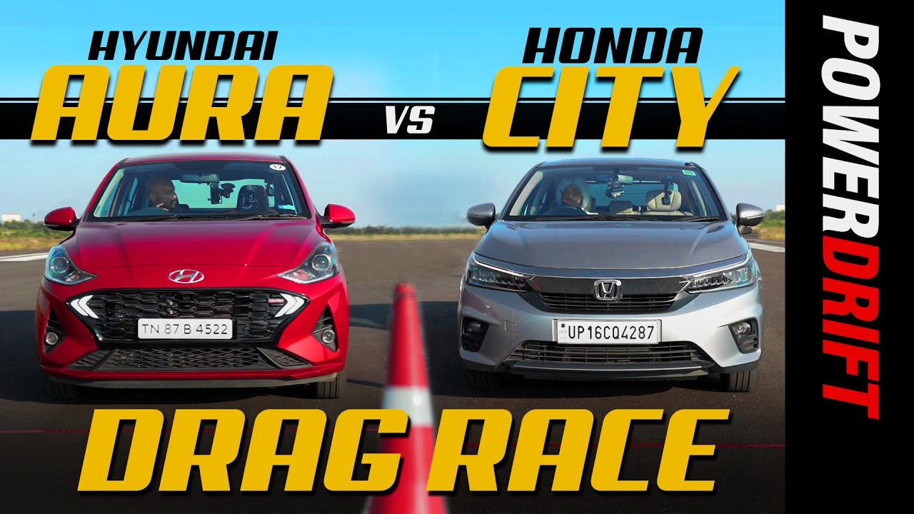 Honda City vs Hyundai Aura | Drag Race | Episode 5 | PowerDrift